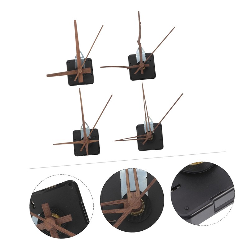 SHINEOFI 4 Sets Quartz Clock Movement Kit Durable Mechanism with