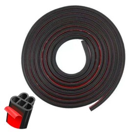 GisWell 5 Löcher 10M Autotürdichtung Türdichtung Autotürdichtung Gummidichtung Selbstklebend Wasserdicht,Kantenschutz Gummi,für Autotür Pkw-Motorhaube Kofferraumtür