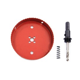 Hole Saw Drill Bit LAIWEI HSS Hole Cutter with Arbor for Wood,PVC Board and Plasterboard(6-1/8"(155mm Hole Saw))