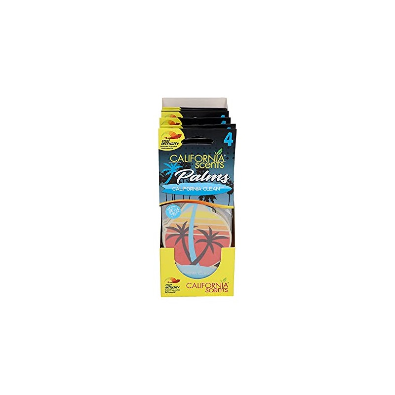 Palms California Clean Air Freshener, Pack of 4
