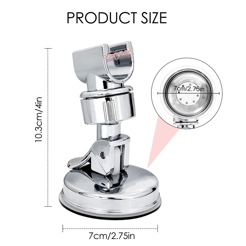 Suction Shower Head Holder, Adjustable Removable Shower Head Holder 360°