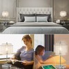 Touch Crystal Table Lamp Silver, Bedside Lamp with USB C+A