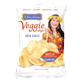 Wai Lana Veggie Chips - Gluten Free, Non-GMO, Vegan, Zero Trans Fats (Sea Salt, 4.5 Ounce (Pack of 12))