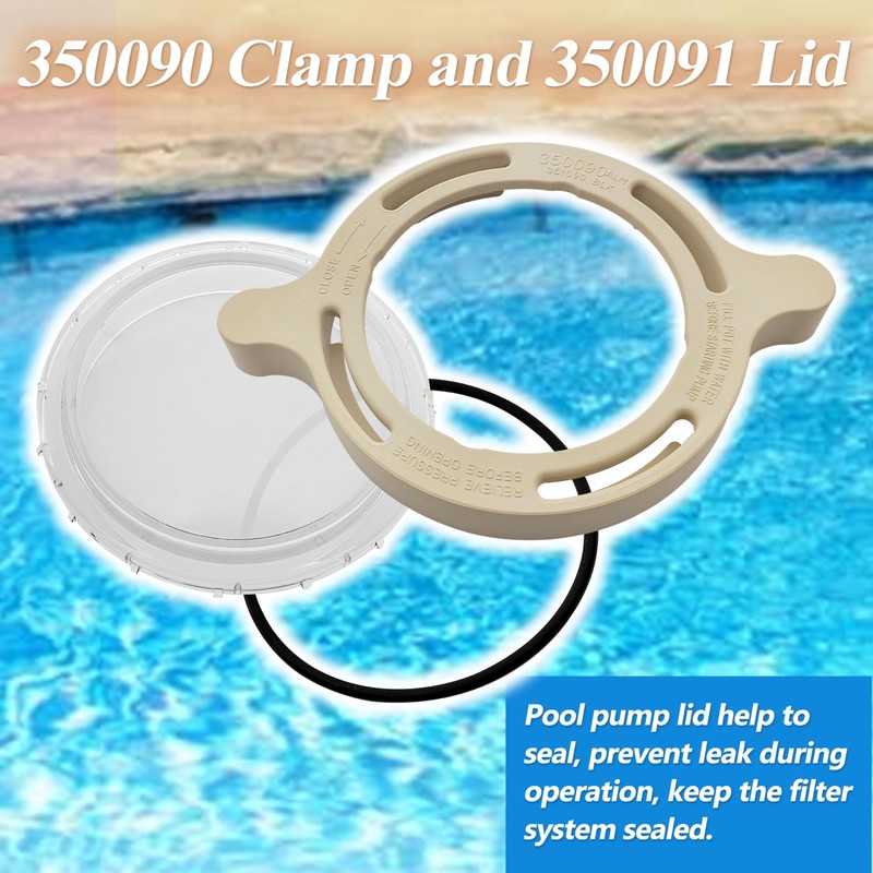 350090 Clamp and 350091 Lid Replacement for Superflo Inground Pool