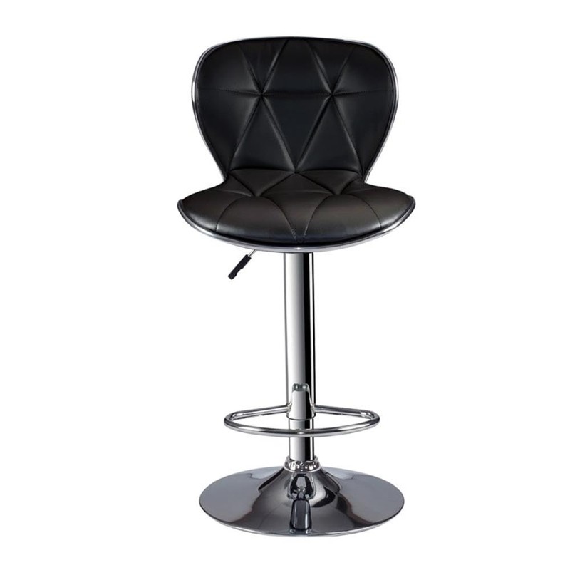 Poundex Bobkona Riggan Set of Two Adjustable PU bar Stool