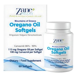 Aceite de Orégano Zane Hellas 60 Cápsulas Blandas con Carvacrol 100mg                                                                                 