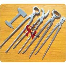 SN Equine Farrier Horse Hoof Kit Nippers Nail Puller Clincher Buffer and Puller Trimming