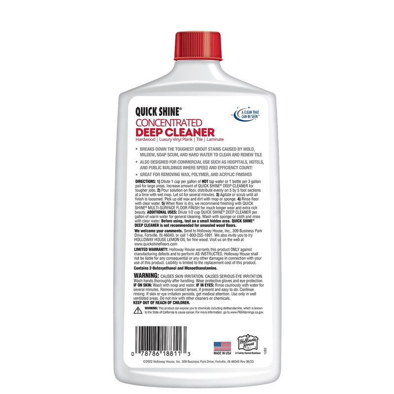 Quick Shine Multi Surface Deep Floor Cleaner and Wax Remover