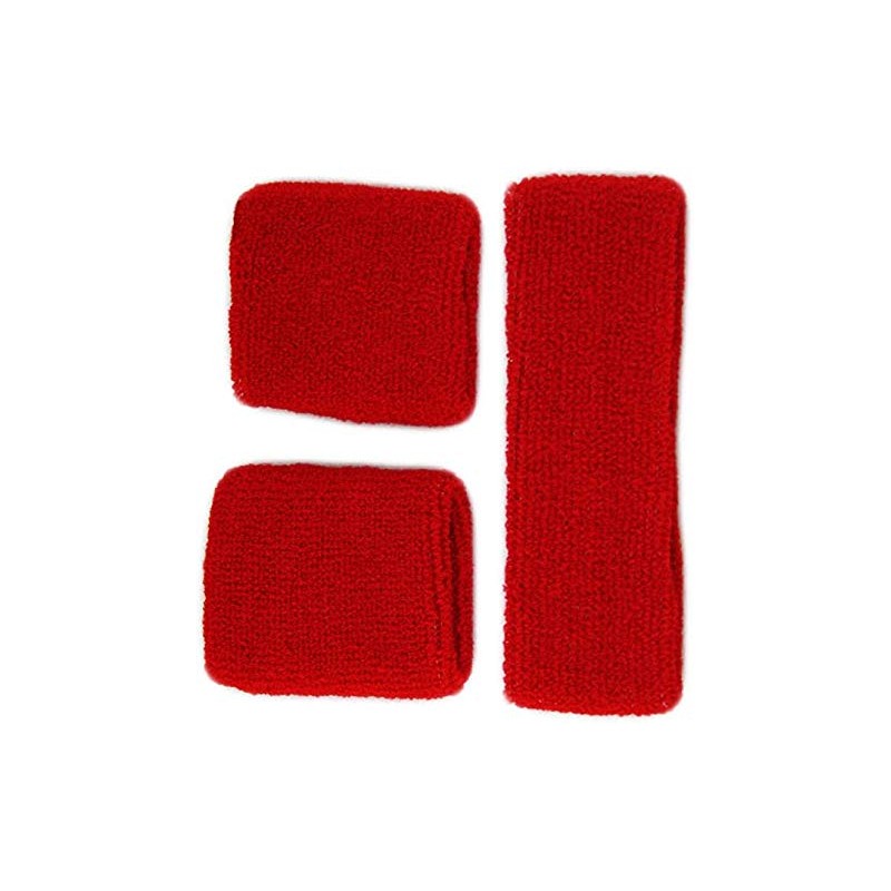 Boland Sweat Band Set, Plain Colour, 3-Pieces, red