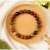For Women 5PCS Natural Red Creek Jasper Bracelet 8MM Red