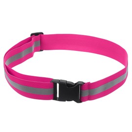 PATIKIL Reflective Safety Belt, Hi-Vis Safety Belt Adjustable High Visibility Reflective Glow Belt Outdoor Running Gear for Night Jogging Cycling Walking, Rose Red