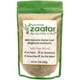 Zaatar - Mediterranean Salt Free Za'ater Seasoning with Genuine Hyssop - 7.0 OZ No Salt Seasoning and Spices