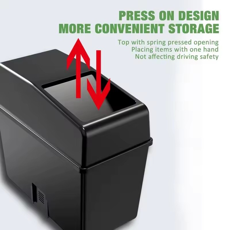 Car Trash Bin for Interior Waste Storage – Compact Black