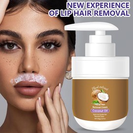 Facial Depilatory Cream, Coconut Facial Hair Removal Cream for Women for Upper Lip and Chin for Women for Sensitive Skin, Gentle and Non-irritating 3.52 FL.OZ