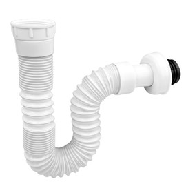Fousenuk Siphon Washbasin Kitchen Sink, Odour Trap Drain Hose Bathroom, Flexible Pipe Siphon, Flexible Drain Pipe Kitchen Fousenuk Plastic