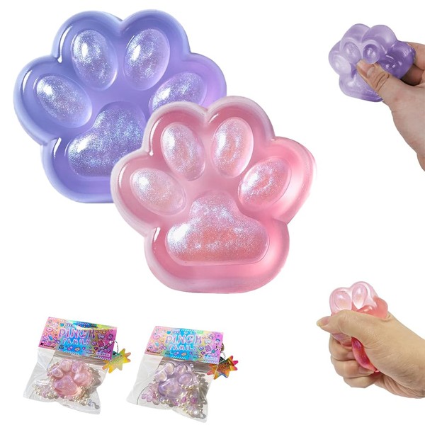 CATOR Pack of 2 Squishy Toy, Cute Soft Cat Paws