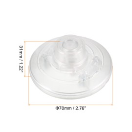 Rebower Pedal Push Button Switch Inline Latching ON/OFF Round Lighting Foot Switch, [for Floor Lights] - 125V / 250V / Clear / 1Pcs