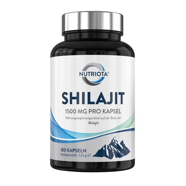 Shilajit Kapseln: Hochdosierter, original Mumijo-Shilajit-Extrakt 1500mg (10:1) – 180 Vegane