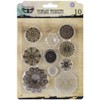 Sunrise Sunset Mechanicals Metal Vintage Trinkets-Flowers Small 1", 10/Pkg