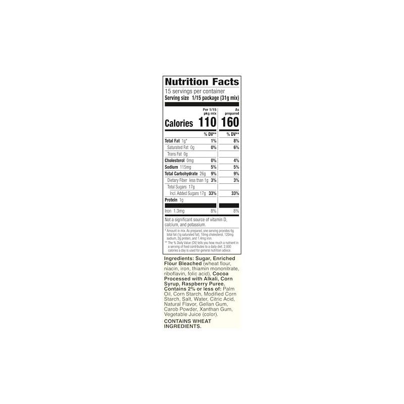 Betty Crocker Delights Dark Chocolate Raspberry Brownie Mix, 16.47 oz