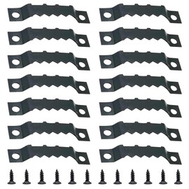Ruidee 100 PCS Sawtooth Picture Frame Hangers Picture Frames Holder Hooks Double Hole with Screws Wall Hooks for Hanging Art Photo ,Painting ,Home Decoration(Black/JC)