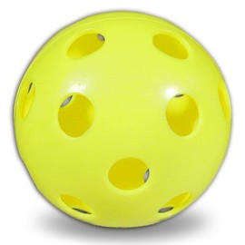 Cosom Fun Balls, 12 Inch Plastic Softball for Backyard Baseball, Neon Yellow, 100 Count