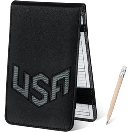 LZFAN Golf Scorecard Holder & Yardage Book Cover, Golf Accessories Black Premium Leather Yardage Book Holders Cover (Grey)