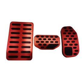 Rxmgf Aluminum Foot Rest Pedal Gas Pedal Cover Brake Pedal Compatible with 2021-2023 Ford F150 Pedal (Red)