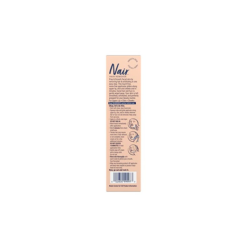 Nair Prep & Smooth Face Depilatory Cream 1.76 oz