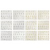 ALLYDREW 12 Sheets Gold Foil Vines & Floral Nail Stickers
