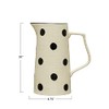 Creative Co-Op Farmhouse Stoneware Painted Polka Dots, Ivory and Black