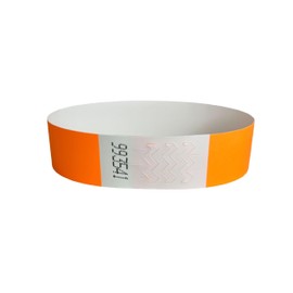CINTAPUNTO Paper Entry Bands - Entrance Bands Party/Festival/Club - Ribbon Entry and Entry - Paper Bracelet for Events - Party Bands, Club Bracelets - Pack of 1000 - Neon Orange
