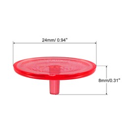 PATIKIL 100pcs Golf Ball Markers 24mm Round Clear Flat Position Mark Play Smarking Tool Golf Sports Accessories Red