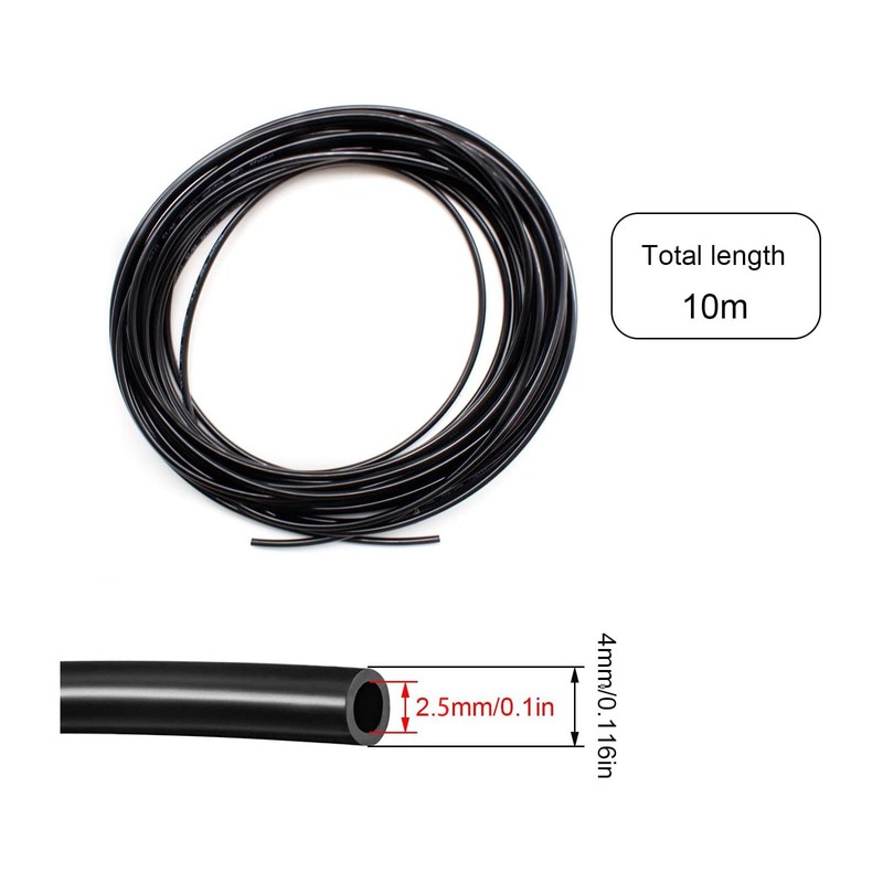 SRJQXH Air Hose, 4 mm Outer x 2.5 mm Inside,