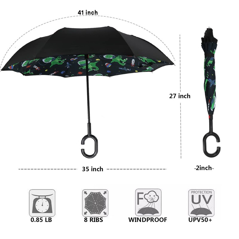 MRTLLOA 40/49/56 Inch Oversize Windproof Inverted Reverse Upside Down Umbrella,