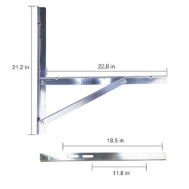 Wall Mounting Bracket for 9000-36000 BTU Condenser，Ac Support Brackets Rust Free Stainless Steel for Mini Split Air Conditioner Heat Pump Systems. (Large（9000-36000BTU）)