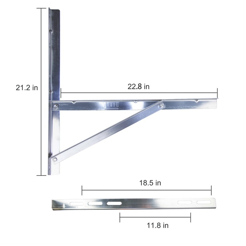 Wall Mounting Bracket for 9000-36000 BTU Condenser，Ac Support Brackets Rust