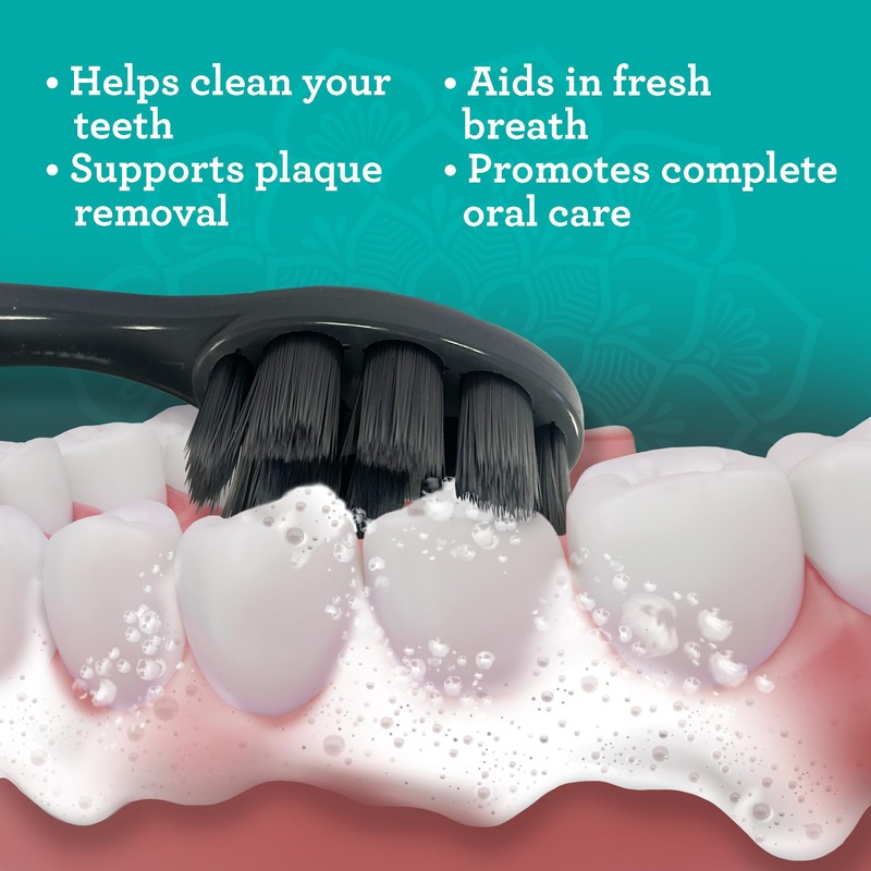 GuruNanda Butter on Gums Charcoal Toothbrush - 8000+ Softex Bristles