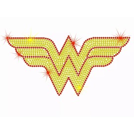 Unbranded BIG 9.2" Wonder Woman iron on rhinestone transfer wonderwoman applique patch