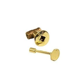 Hearth Products Controls (HPC 1/2-Inch Straight Gas Fire Pit Shut Off Valve Kit (MSBB), Polished Brass Flange and Key