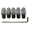 LOYELEY 10pcs M5 5mm Bolts Wellnut Windshield Screws Windscreen Cowl