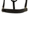 Huntley Equestrian Fancy Stitched Adjustable Premium Leather Pony Halter with