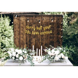 Sorry But Your 30s Have Expired Gold Glitter Banner - Happy 40th Birthday Party Banner - 40th Birthday Party Decorations and Supplies - 40th Wedding Anniversary Decorations