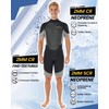 Lansru Shorty Wetsuits for Men - 2mm Upgraded CR Neoprene
