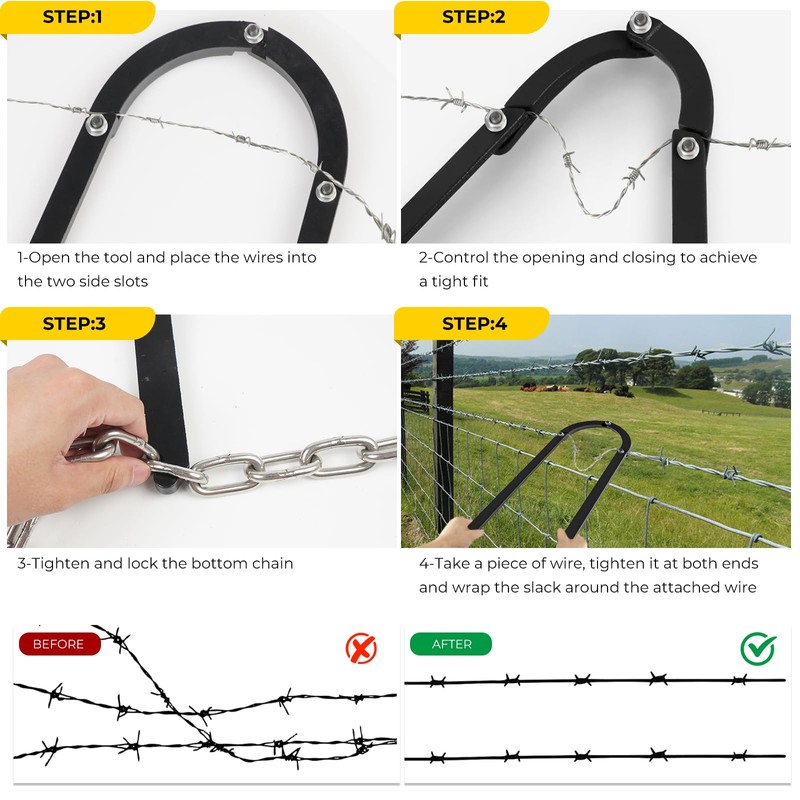 Fence Wire Repair Tool, Heavy Duty Fence Repair Tool for