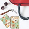 Pretimo Pass Case with Reel, Scandinavian Bird, Green, Scandinavian Pattern,