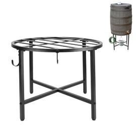 Z8 Rain Barrel Stand with Bucket & Hose Hooks Heavy Duty Water Collection Base Suitable for 45/50/55 Gallon Outdoor Rain Barrel