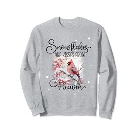 Cardinal Bird Memorial, Snowflakes are Kisses from Heaven Sweatshirt