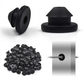 300 Pack Cable Rubber Grommets, Fit 1/8" 5/32" 3/16" Cables for Metal Posts, Protective Sleeves for Outdoor Indoor Railing