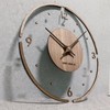 Wall Clock, Stylish, Wall Clock, Clear, Transparent, Wooden, Natural, Walnut,